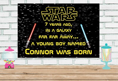 3x6 Star Wars vinyl Birthday Banner