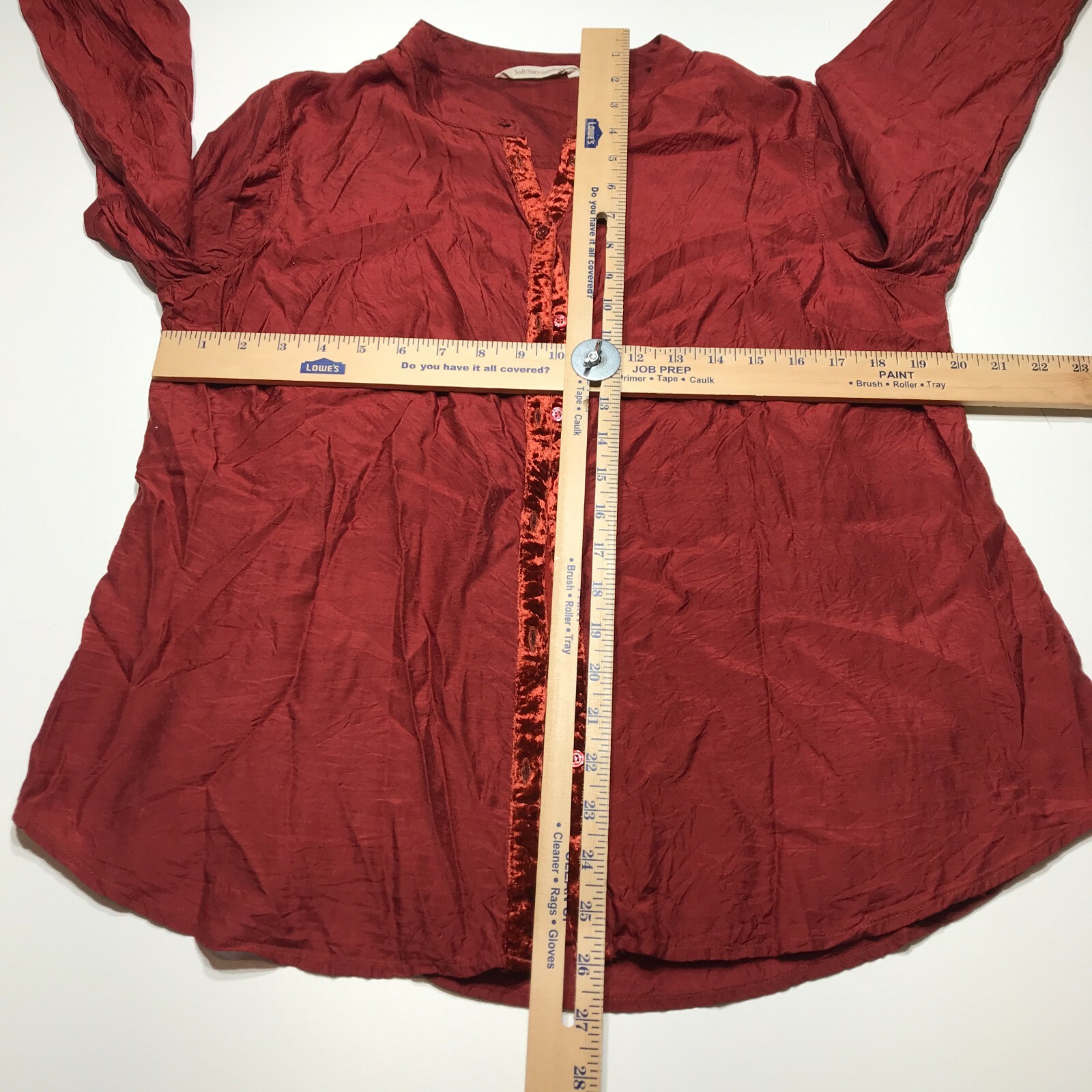 Soft Surroundings Top Womens Large Sheet Button Up Long Sleeve Cami