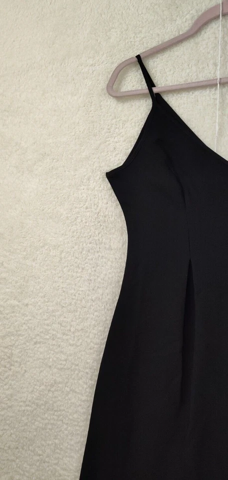 BCBGeneration Women Jumpsuit 6 Black 100% Polyester Sleeveless V Neck Casual Fit - Image 2 of 4