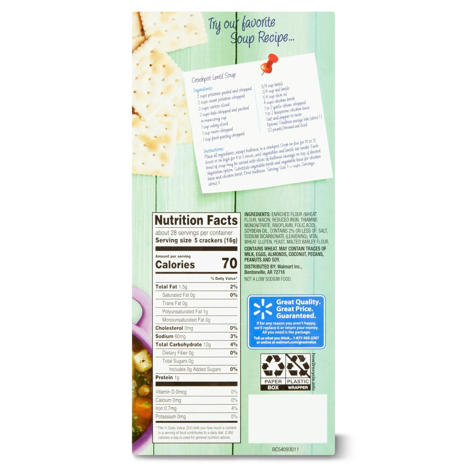 Great Value Unsalted Tops Saltine Crackers 16 oz 4 Count eBay