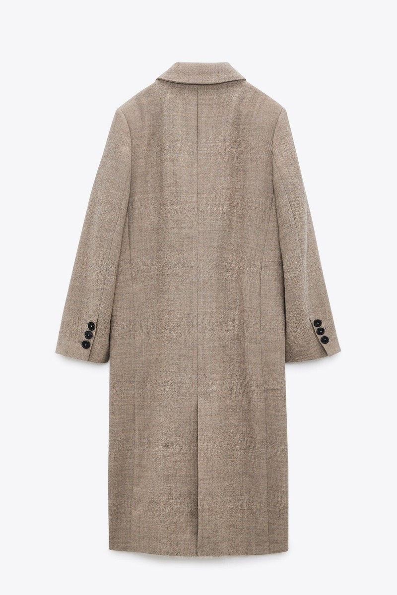 ジャケット・アウター 8on8 22aw camel tweed wool coat Zara Masculine 100% Wool Coat Mid-Mink Flap Pockets 8358/328