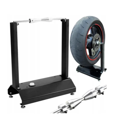 GEKO Equilibratrice per Ruote Moto Cono di Centraggio Regolabile Livella Integrata