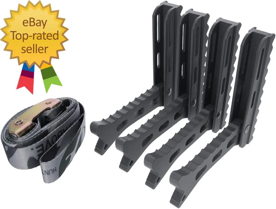 Hunting Climbing Tree Stand Bowhunting Folding Portable Helium 4 Steps with Stra - Image 2 of 4