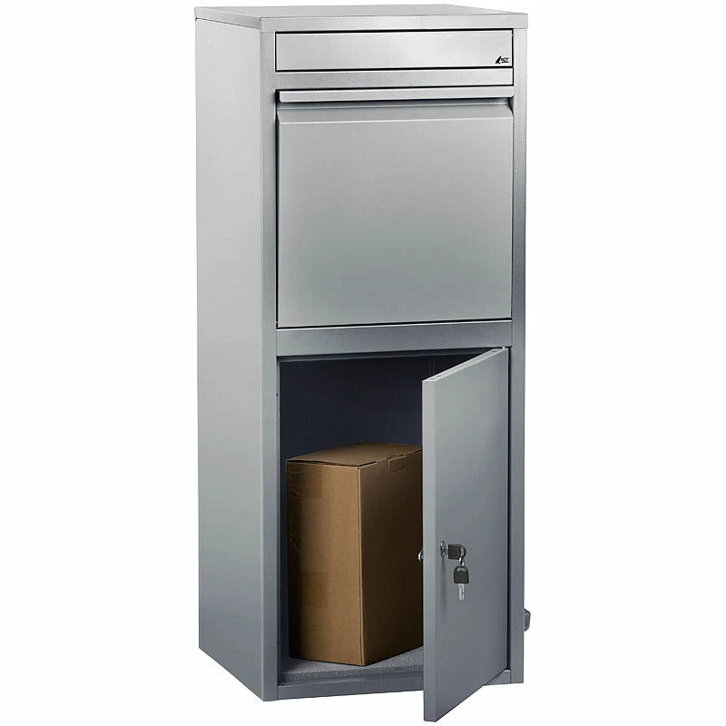 AGT 2er-Set Stand-Paketbriefkasten mit Rückholsperre, Stahlblech - Bild 4 von 4