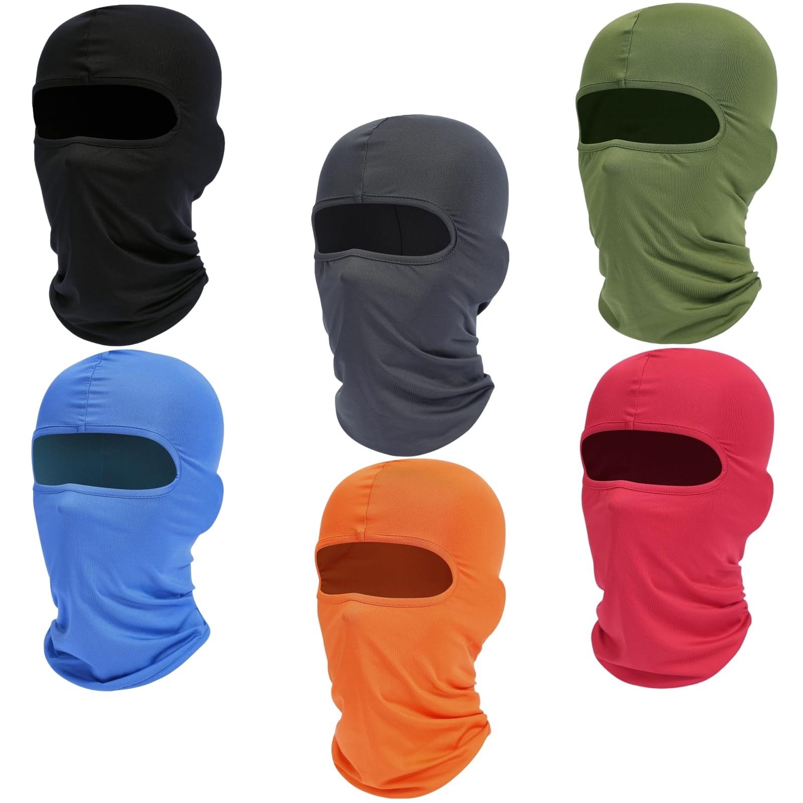 6 Pack Balaclava Ski Mask for Men and Women, Windproof Sun Protection Face Ma...