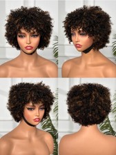 Highlight curly fringe wig, 6 inches .