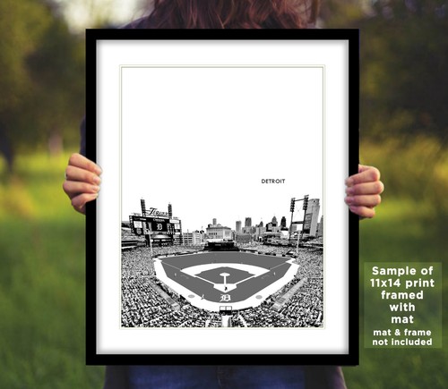 DETROIT TIGERS Comerica Park Photo Picture STADIUM SKYLINE 8x10 11x14 16x20 - Picture 4 of 9