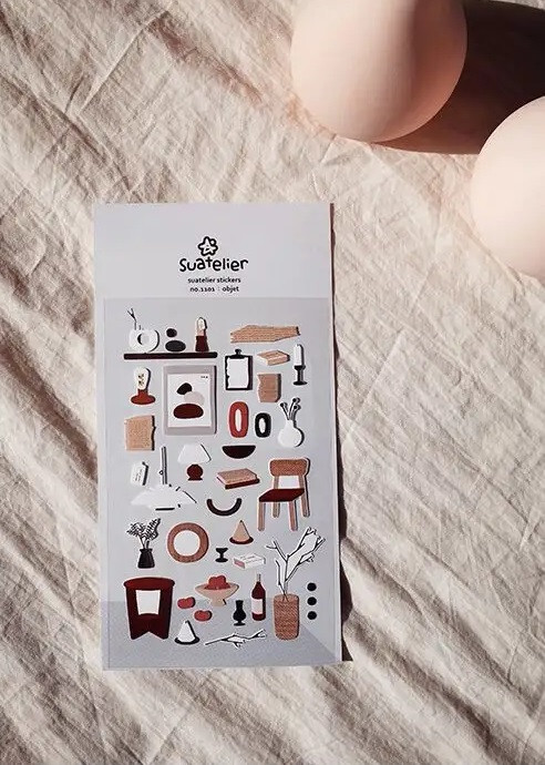 Objet Suatelier Stickers cute cartoon diary planner journal scrapbooking sticker
