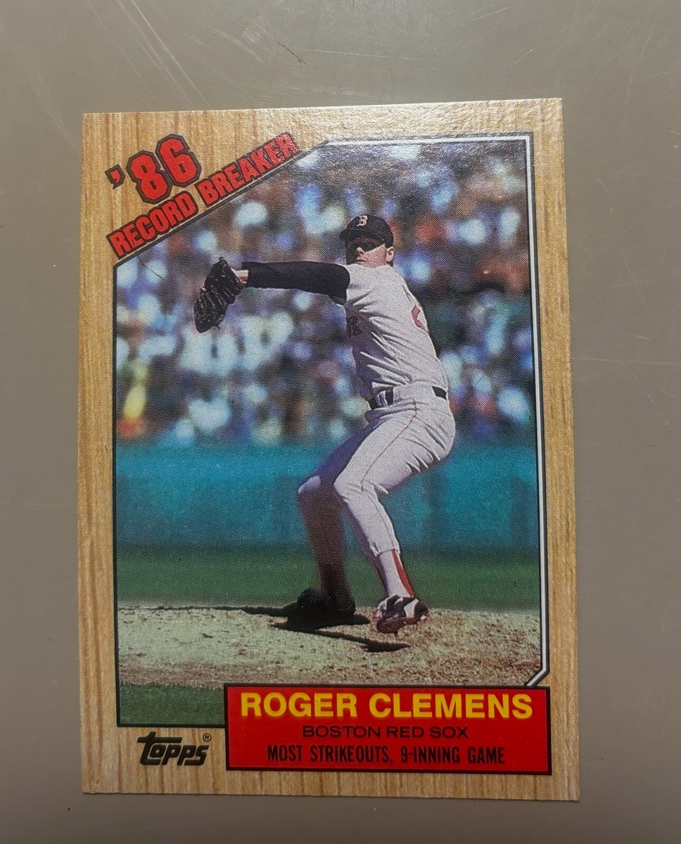 1986 Roger Clemens Error Topps Baseball Card | eBay