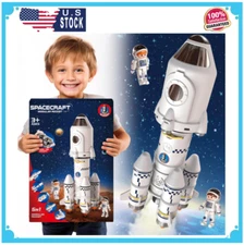 Rocket Ship Toys for Kids Space Shuttle Toys Model with Astronaut Figures Space