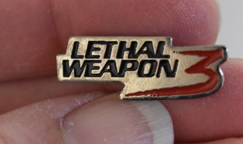 VINTAGE 1992 LETHAL WEAPON 3 MOVIE PROMO LAPEL PIN MEL GIBSON JOE PESCI WB FILM