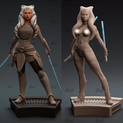 Ahsoka 3D Printing Unpainted Figure Blank Kit Model GK New Hot Toy In Stock
