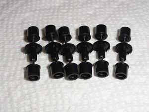 AFX Mega G+ HO Slot Car Rear Axle/Crown Gear/Rims Assembly lot x6