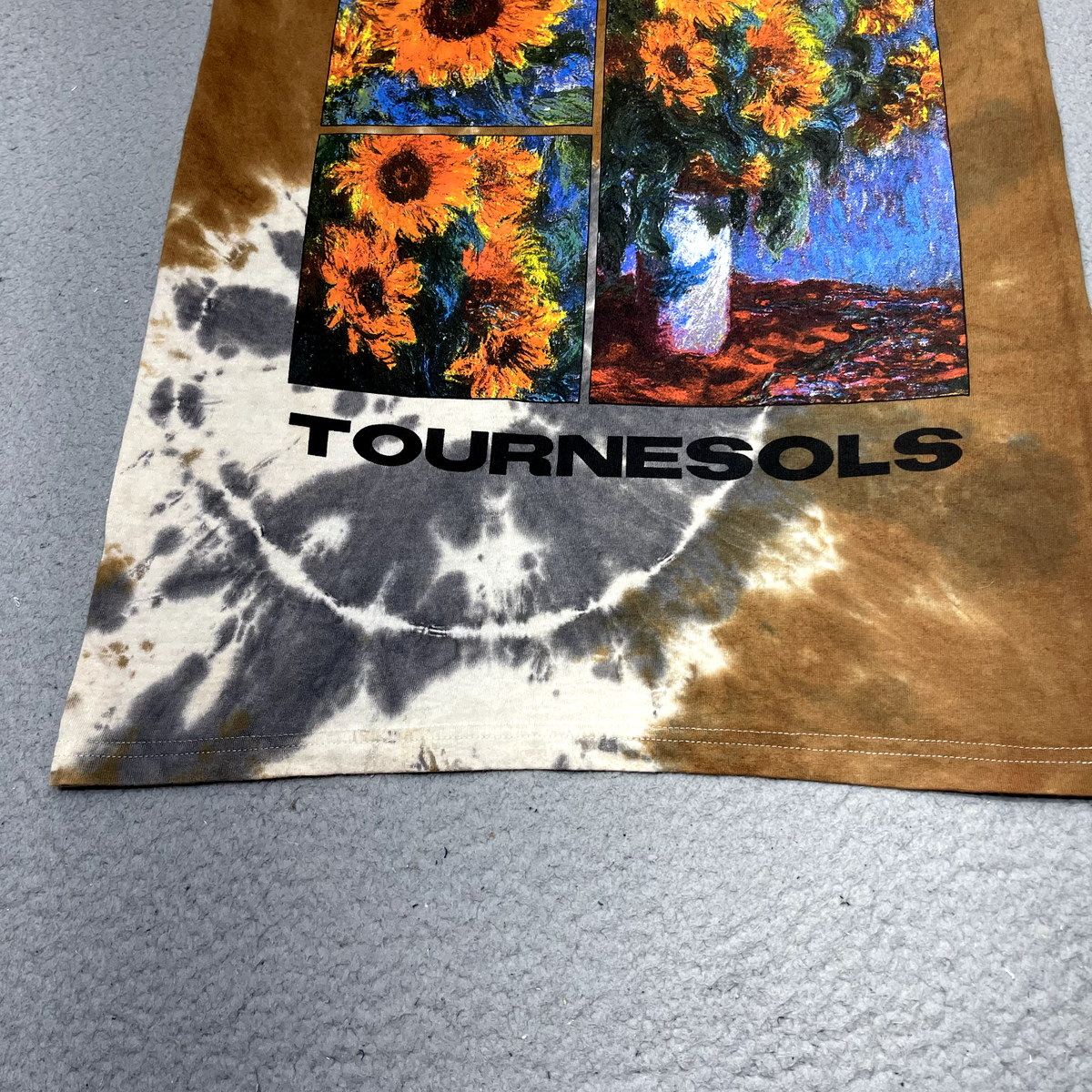 Claude Monet Shirt Mens Small Brown Tournesols Sunflowers  display picture 1