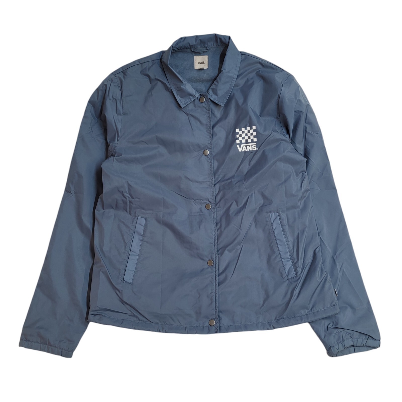 Vans Blue Snap Fasten Casual Jacket Uk Women's Size XL EE316