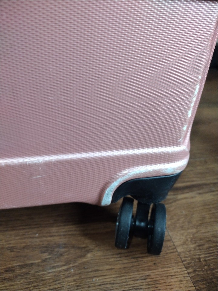 KONO LUGGAGE Pink 8 Wheel Spinner HARDSHELL SUITCASE/CABIN BAG 54cm eBay