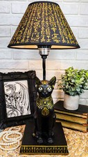 Ebros Egyptian Goddess Of Home Bastet Cat Table Lamp Sculpture With Shade