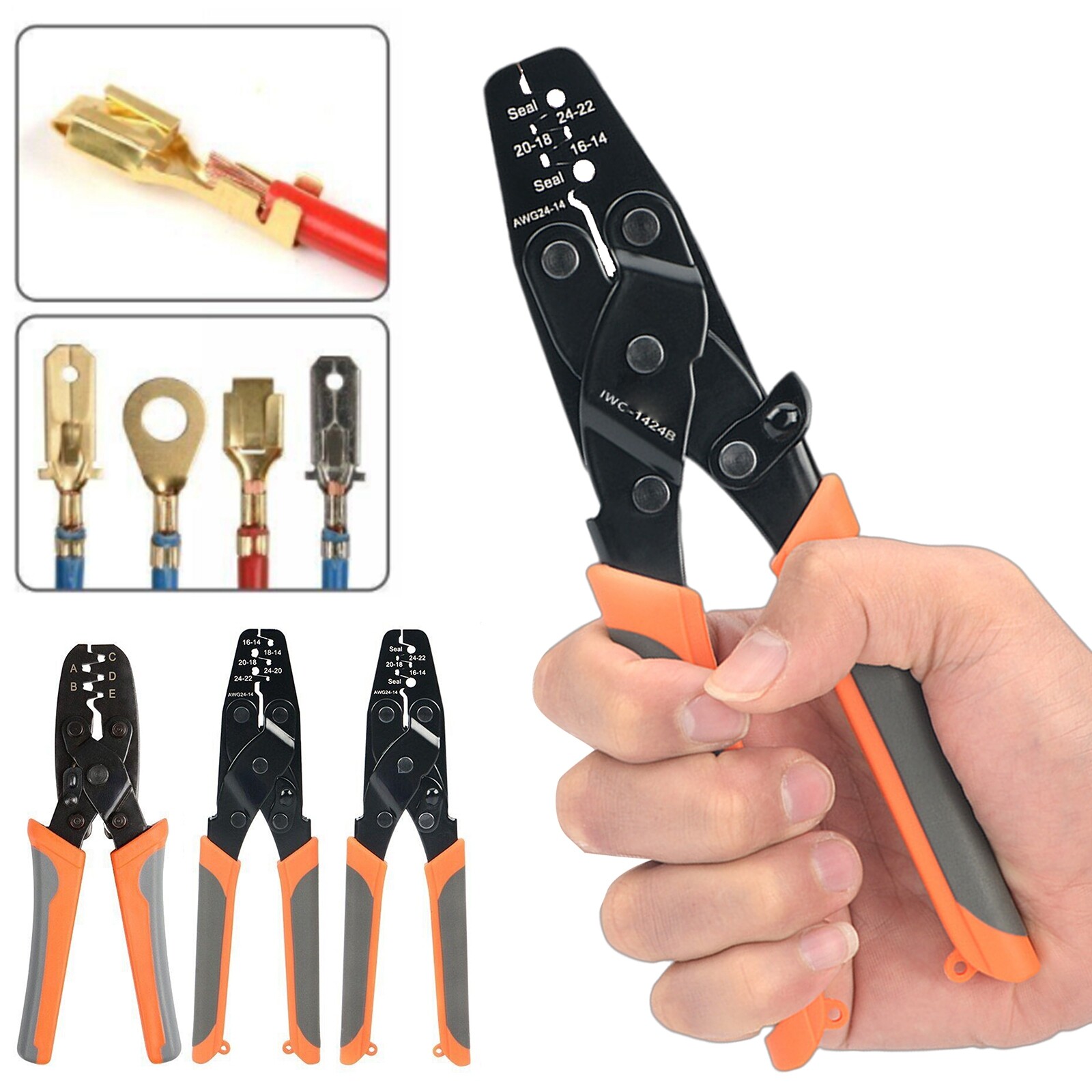 iCrimp 1424A Outil de Sertissage de Terminal de Baril Ouvert 0,2-2mm²