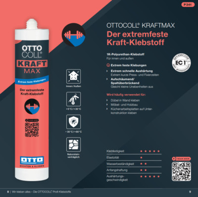 OTTOCOLL Kraftmax 310ml Der Extremfeste Polyurethan Klebstoff Kleben Otto