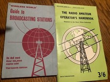 2 Vintage Paperbacks Guide To Broadcasting Stations & The Radio Amateur Handbook