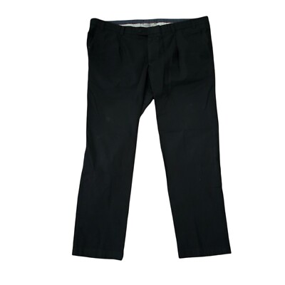 BRAX EUREX 347 Black Mens Chino Pants 47R US Luis Mid Rise Regular Cut Casual