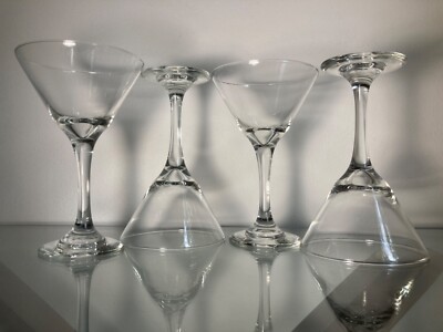 Libbey 3733 Embassy 7.5 Ounce Martini Glass Clear 6.75 H SET OF 4