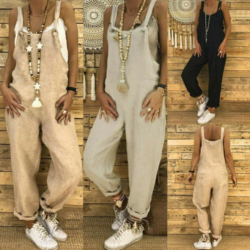 Linen Long Sleeve Jumpsuit Jumpsuits & Playsuits for Women
