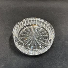 Vintage Waterford Crystal Round Maeve Ashtray/Trinket 4” Signed 2 Slot Holder