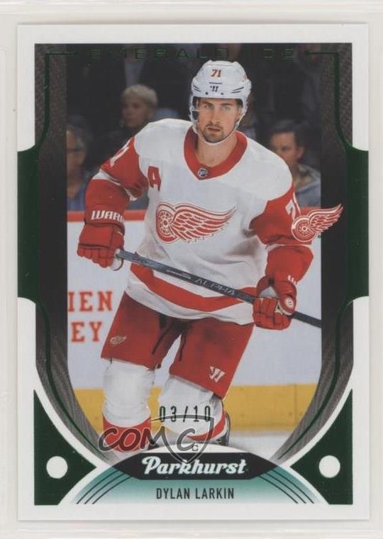 2020-21 Upper Deck Parkhurst Emerald Ice Achievement /10 Dylan Larkin #263