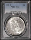 1882 O PCGS MS 64 MORGAN SILVER DOLLAR, BRIGHT AND LUSTROUS!