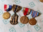 LOT Vintage Military Medals Bronze American Legion WWII Freedom Harold Hoffman