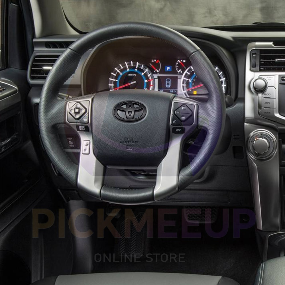 For 2000-2021 4Runner Camry Tundra Steering Wheel Emblem Overlay Kit Matte Black