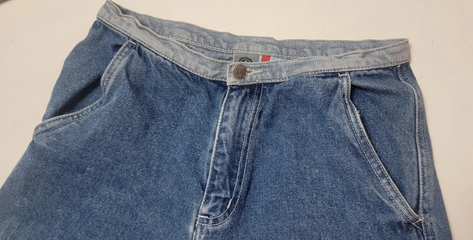 Shorts Arizona Jean Company feminino 3 cintura alta utilitário denim carga anos 90 Y2K Street - Imagem 3 de 4