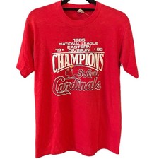 Vintage 80s St. Louis Cardinals 1985 Champions Single Stitch Shirt Adult Medium