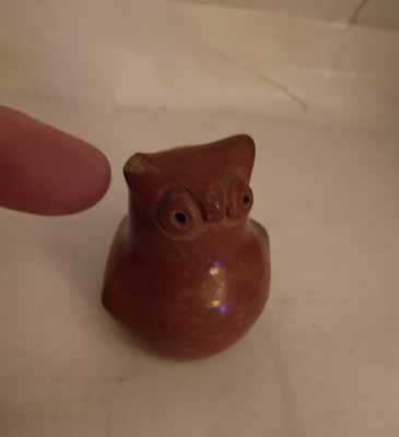 Santa Clara Pueblo Owl Brown Pottery By Dorothy and Paul Gutierrez 