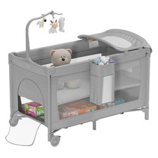 Large Pack and Play, Baby Bed Portable Crib with Diaper Changing Table Mattre...
