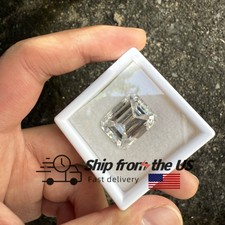 US 1-10CT D VVS1 Emerald Cut Loose Moissanite Stone GRA Certificate Pass Tester