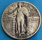 Nice 1927 D  Standing Liberty Quarter In Fine Condition. Very Low Mintage.