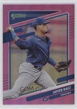 2021 Panini Donruss Variation Holo Pink Javier Baez (Throwing) #130 0t2