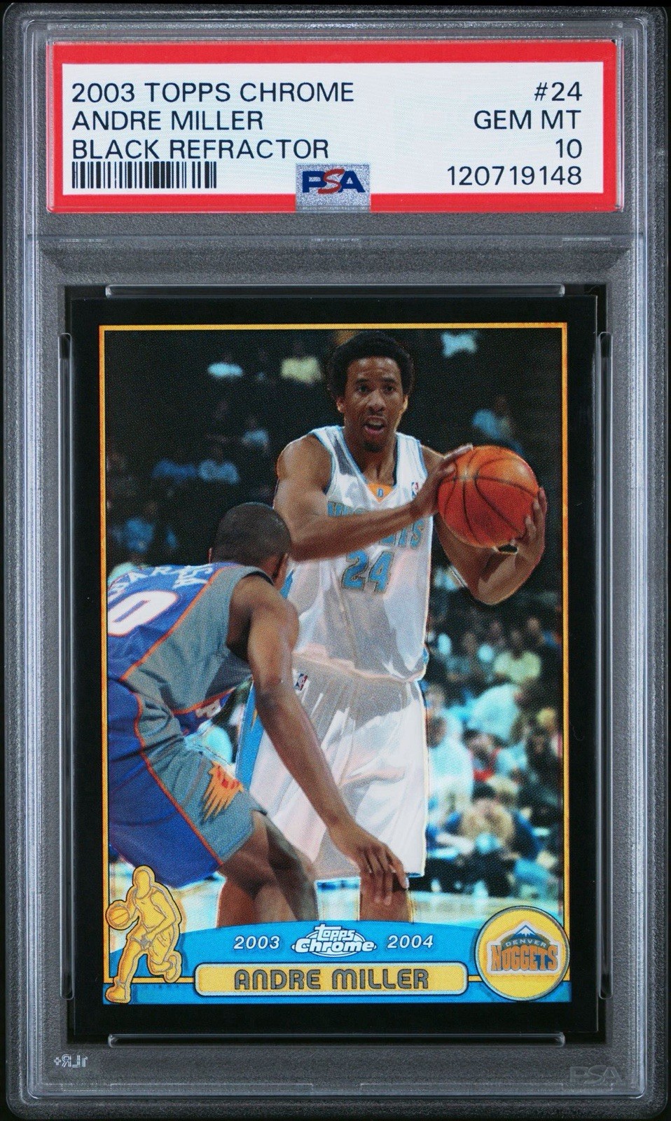 2003 Topps Chrome - Andre Miller #24 Black Refractor /500 PSA 10 Pop 3