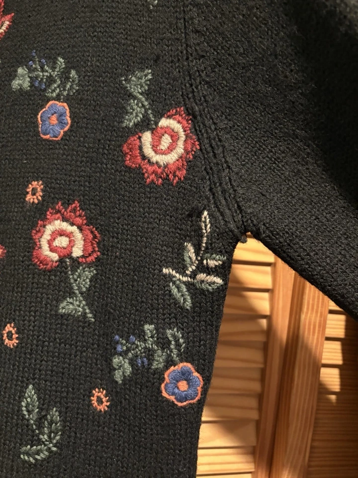 Sarah Spencer Mujer’s Chaqueta Bordada Suéter Largo Cárdigan Cottagecore Talla m Foto 4 de 4