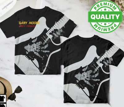 Gary Moore Dirty Fingers Album 2025 3D AOP Shirt Unisex Black S-5XL 1UU006