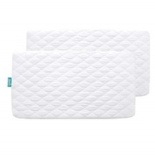 Crib Mattress Protector Sheets Fitted Waterproof Mattress Pad Cover, Noiseles...