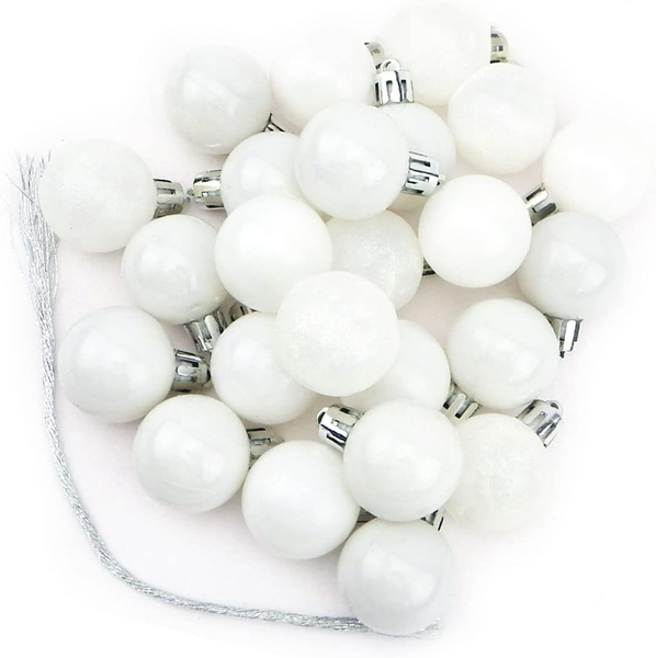 Kleine SüßE Mini Weihnachtskugeln Kugeln Weihnachten Baumschmuck Weiss (Weiss)-image