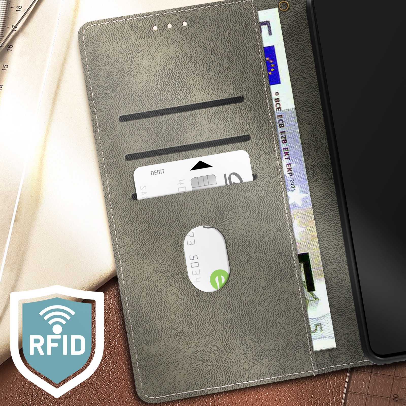 Étui en cuir de haute précision pour Asus Zenfone 11 Ultra Avizar RFID