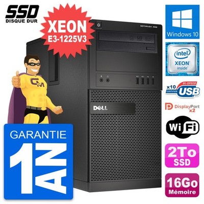 PC Tour Dell OptiPlex XE2 Intel Xeon E3-1225V3 RAM 16GB SSD 2TB Windows 10 Wifi