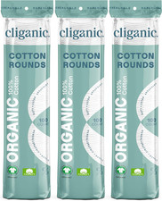 Organic Cotton Rounds 300 Count Makeup Remover Pads, Hypoallergenic, Lint-Free