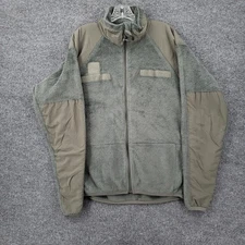 US Military Jacket Mens Medium XL Green Fleece Polartec Cold Weather Full Zip