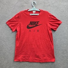 Nike Men Shirt L Red Graphic The Tee Short Sleeve