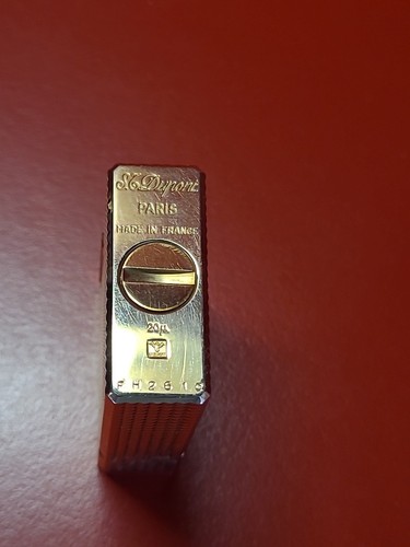 Superbe Briquet St DUPONT BSP Pointe de diamant Pl Or Fonctionne tient la charge - Foto 7 di 11